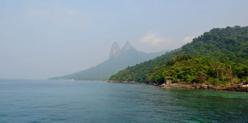 Mountain "Donkey's ears" near the Mukut beach, Tioman Island attractions activities