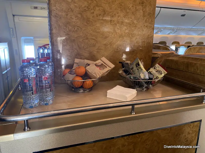 Emirates business class Snack area