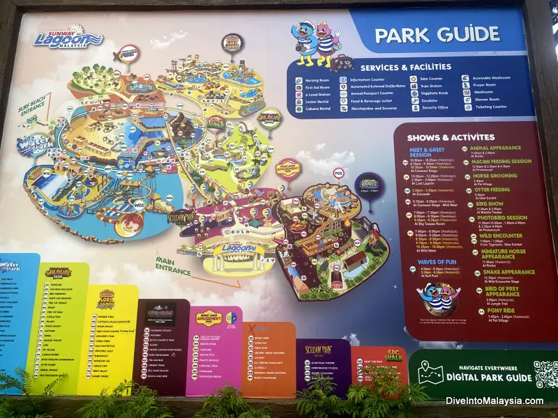 Sunway Lagoon map