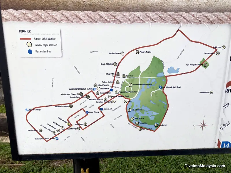 Taiping Heritage Trail map