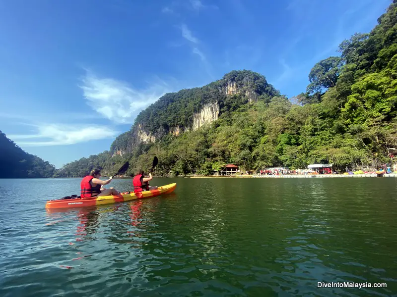 Kayaking on the lake at Pulau Dayang Bunting Langkawi