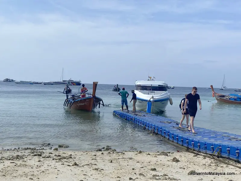 Floating jetty platform at Koh Lipe