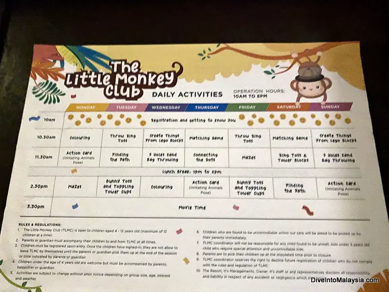 Berjaya Langkawi Resort kids club program