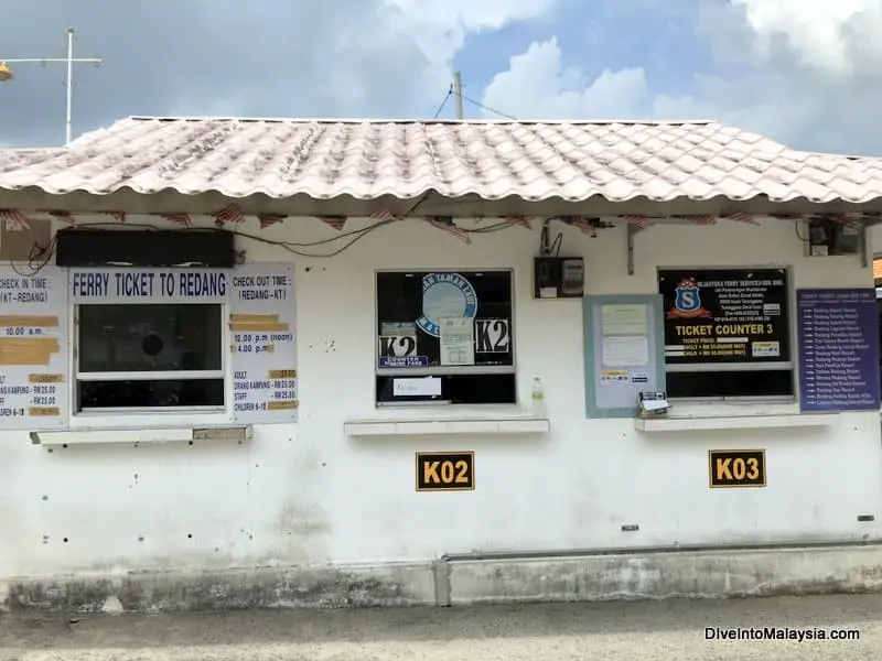 Where to pay the Marine Park Conservation fee at K02 Shahbandar Jetty