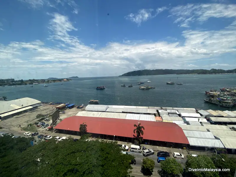 Le Méridien Kota Kinabalu King room with sea view view from window