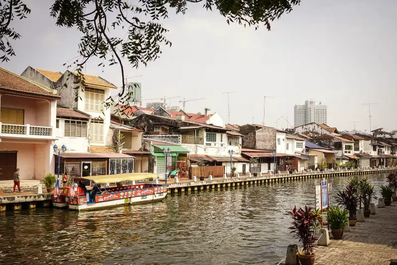 Melaka's pretty waterfront