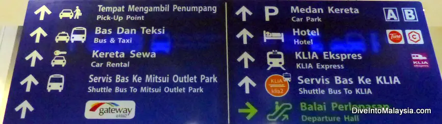 klia klia2 transportation signs