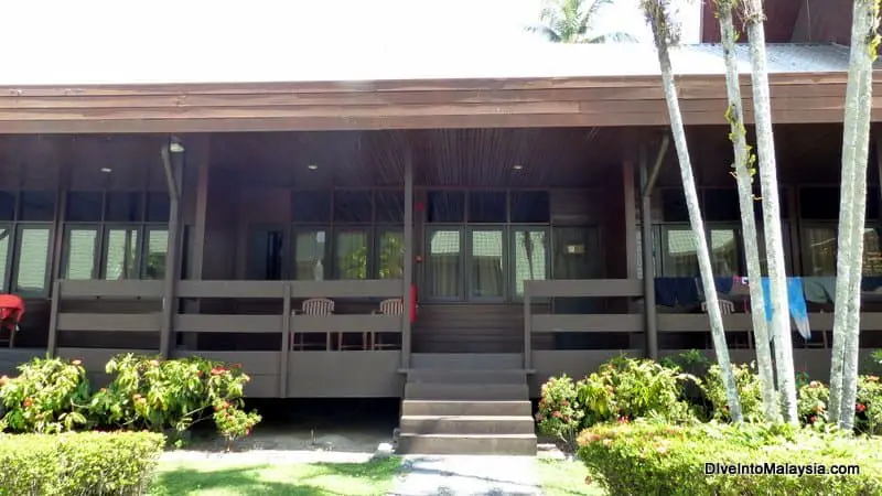 The front of our junior suite, room 108 at berjaya tioman