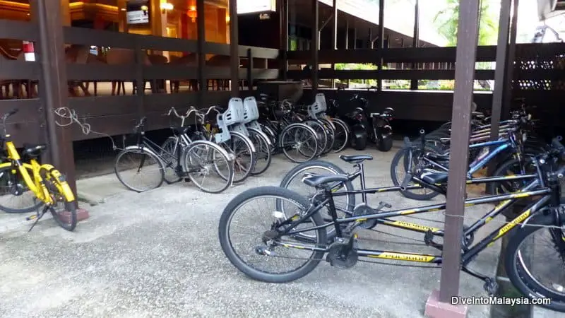bicycles to hire at Berjaya Tioman