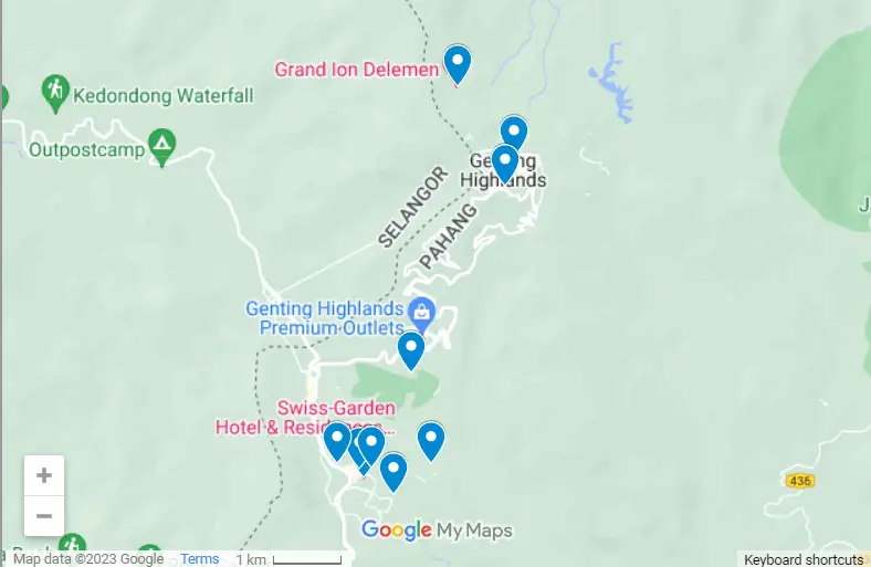 Best Hotels In Genting Highlands, Malaysia map
