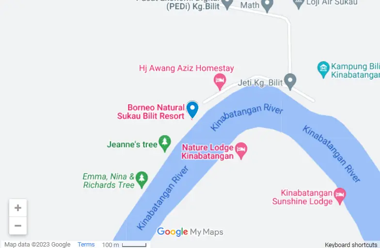 Borneo Natural Sukau Bilit Resort map