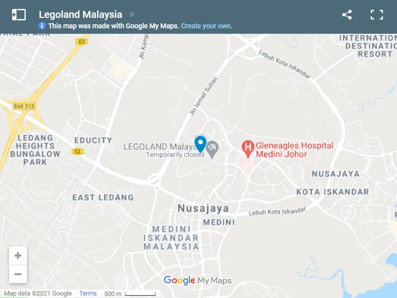 Legoland Malaysia Map