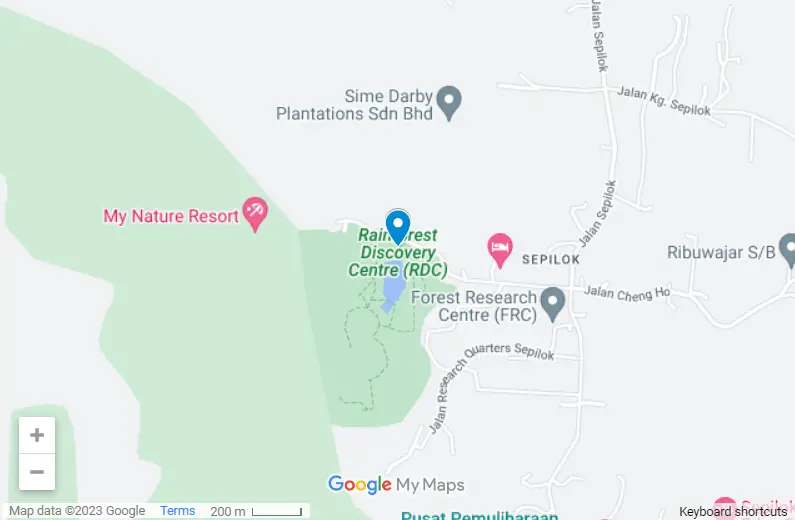 Sandakan Rainforest Discovery Centre map