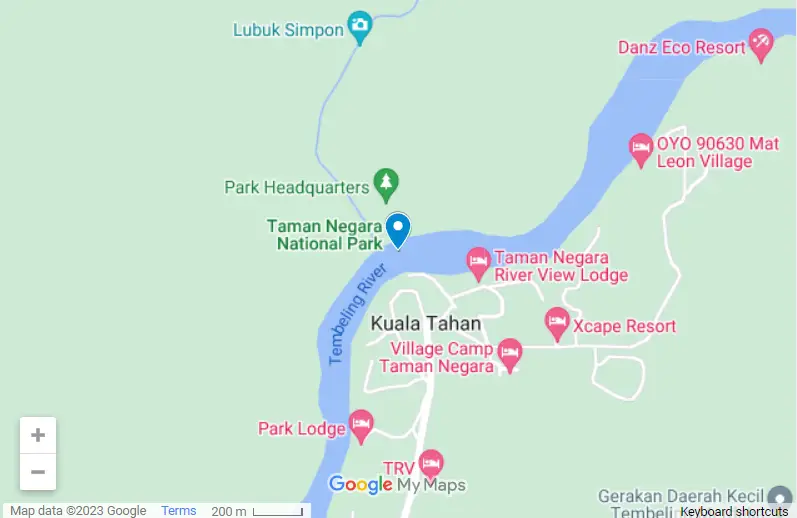 Taman Negara National Park map