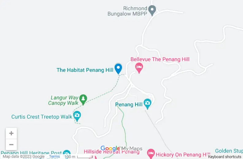 The Habitat Penang Hill map